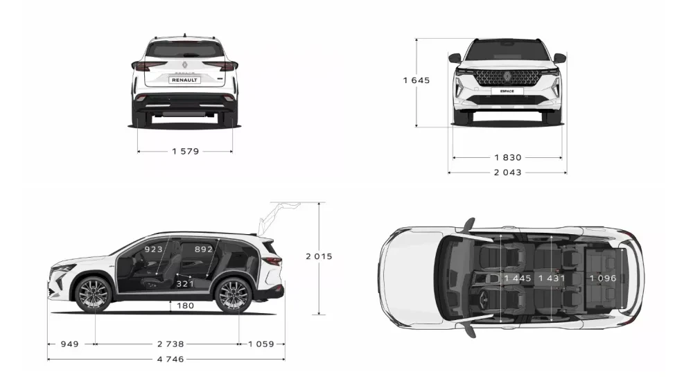 Renault Espace afmetingen