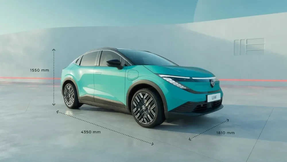 Nissan LEAF afmetingen