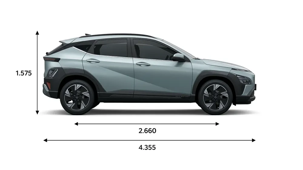 Hyundai KONA afmetingen